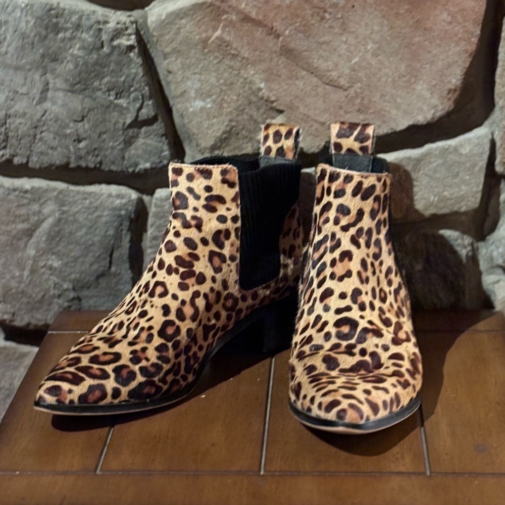 Dolce Vita Leopard Print Ankle Booties